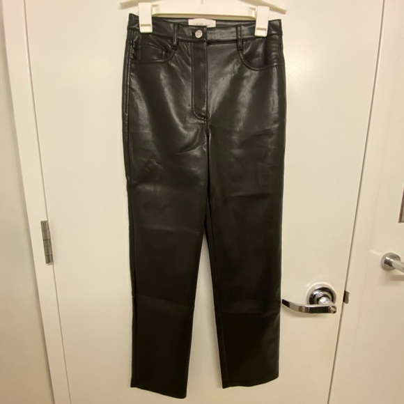 Aritzia Melina Black Vegan Leather Pants - Picture 2 of 4